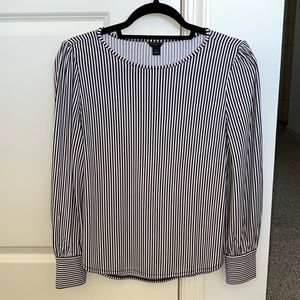 ANN TAYLOR STRIPED BLOUSE